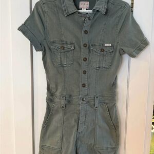 Guess Green Denim Jumpsuit